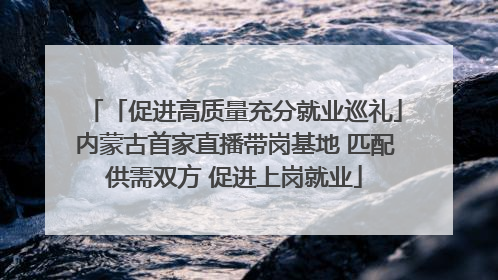 「促进高质量充分就业巡礼」内蒙古首家直播带岗基地 匹配供需双方 促进上岗就业