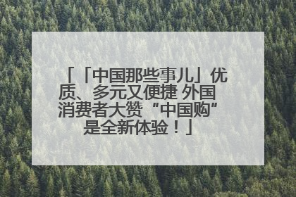 「中国那些事儿」优质、多元又便捷 外国消费者大赞“中国购”是全新体验！
