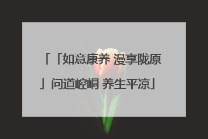 「如意康养 漫享陇原」问道崆峒 养生平凉