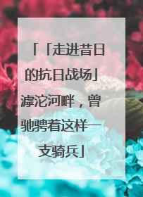 「走进昔日的抗日战场」滹沱河畔，曾驰骋着这样一支骑兵