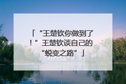 “王楚钦你做到了！”王楚钦谈自己的“蜕变之路”