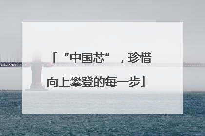 “中国芯”，珍惜向上攀登的每一步