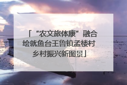 “农文旅体康”融合绘就鱼台王鲁镇孟楼村乡村振兴新图景