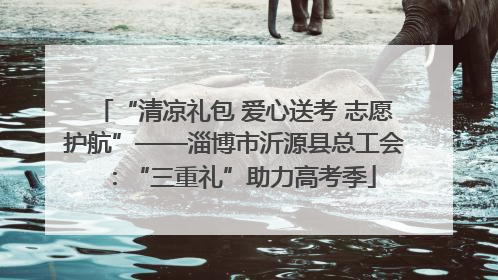 “清凉礼包 爱心送考 志愿护航”——淄博市沂源县总工会：“三重礼”助力高考季