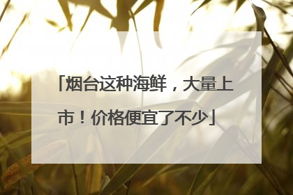 烟台这种海鲜，大量上市！价格便宜了不少