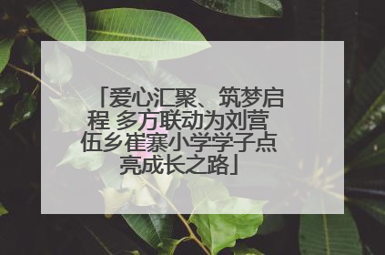 爱心汇聚、筑梦启程 多方联动为刘营伍乡崔寨小学学子点亮成长之路