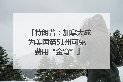 特朗普：加拿大成为美国第51州可免费用“金穹”
