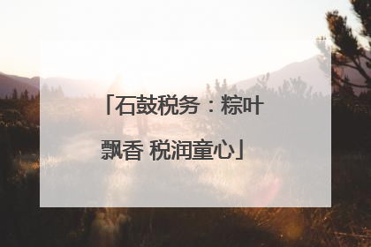 石鼓税务：粽叶飘香 税润童心