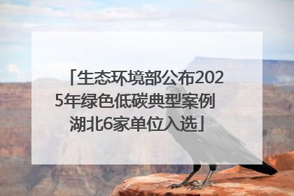 生态环境部公布2025年绿色低碳典型案例 湖北6家单位入选