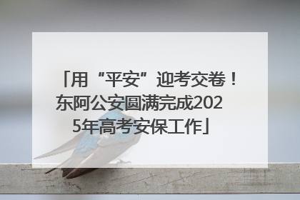 用“平安”迎考交卷！东阿公安圆满完成2025年高考安保工作