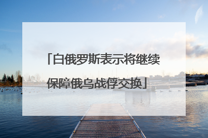 白俄罗斯表示将继续保障俄乌战俘交换