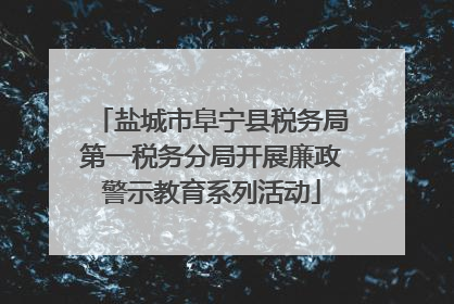 盐城市阜宁县税务局第一税务分局开展廉政警示教育系列活动
