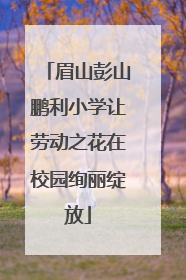 眉山彭山鹏利小学让劳动之花在校园绚丽绽放