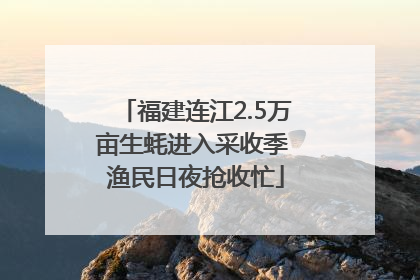 福建连江2.5万亩生蚝进入采收季 渔民日夜抢收忙