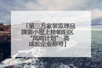 第三方家装监理品牌装小蜜上榜朝阳区 “凤鸣计划” 高成长企业称号