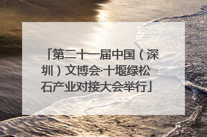 第二十一届中国（深圳）文博会·十堰绿松石产业对接大会举行