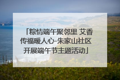 粽情端午聚邻里 艾香传福暖人心-朱家山社区开展端午节主题活动