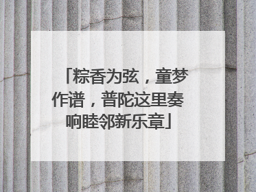 粽香为弦，童梦作谱，普陀这里奏响睦邻新乐章