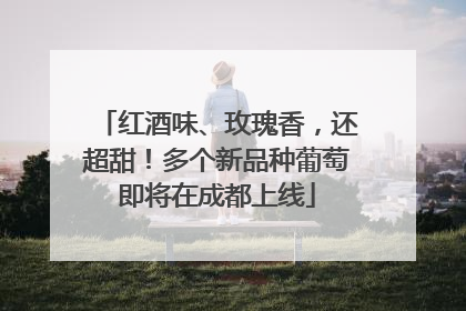 红酒味、玫瑰香，还超甜！多个新品种葡萄即将在成都上线