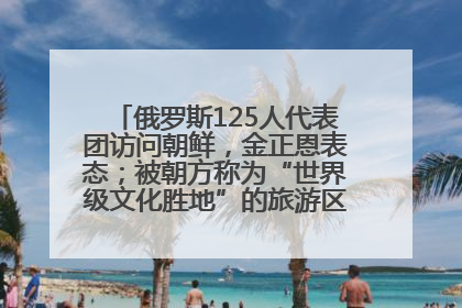 俄罗斯125人代表团访问朝鲜，金正恩表态；被朝方称为“世界级文化胜地”的旅游区，将首次接待俄游客