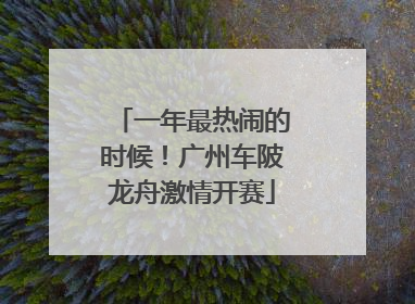 一年最热闹的时候！广州车陂龙舟激情开赛