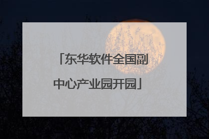 东华软件全国副中心产业园开园