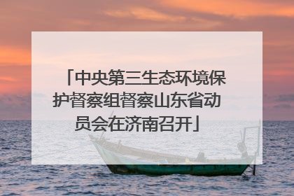中央第三生态环境保护督察组督察山东省动员会在济南召开