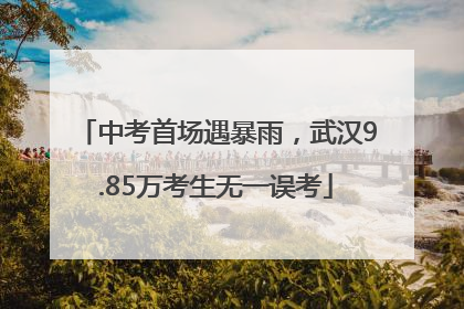 中考首场遇暴雨，武汉9.85万考生无一误考