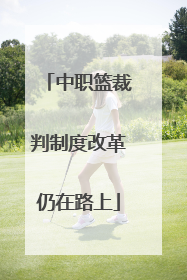 中职篮裁判制度改革仍在路上