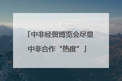 中非经贸博览会尽显中非合作“热度”