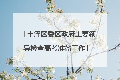 丰泽区委区政府主要领导检查高考准备工作