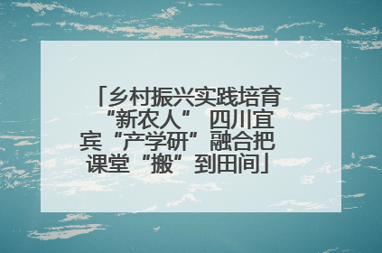 乡村振兴实践培育“新农人” 四川宜宾“产学研”融合把课堂“搬”到田间