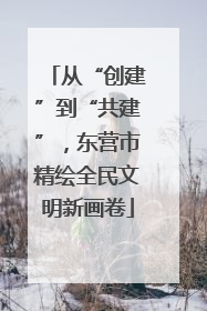 从“创建”到“共建”，东营市精绘全民文明新画卷