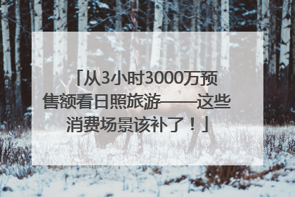 从3小时3000万预售额看日照旅游——这些消费场景该补了！