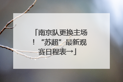 南京队更换主场！“苏超”最新观赛日程表→