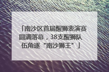 南沙区首届醒狮表演赛圆满落幕，38支醒狮队伍角逐“南沙狮王”