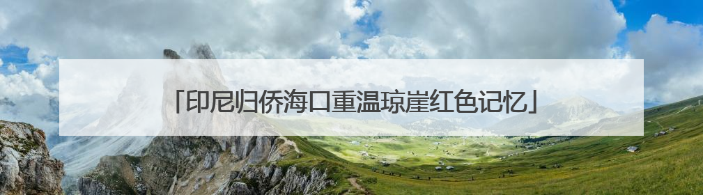 印尼归侨海口重温琼崖红色记忆