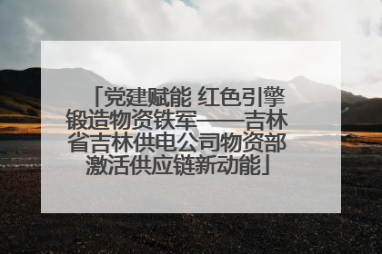 党建赋能 红色引擎锻造物资铁军——吉林省吉林供电公司物资部激活供应链新动能