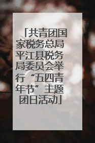 共青团国家税务总局平江县税务局委员会举行“五四青年节”主题团日活动