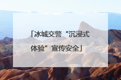 冰城交警“沉浸式体验”宣传安全