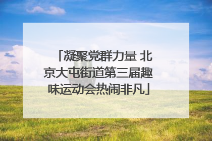 凝聚党群力量 北京大屯街道第三届趣味运动会热闹非凡