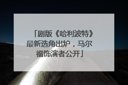 剧版《哈利波特》最新选角出炉，马尔福饰演者公开