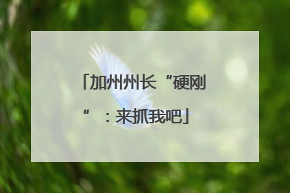 加州州长“硬刚”：来抓我吧