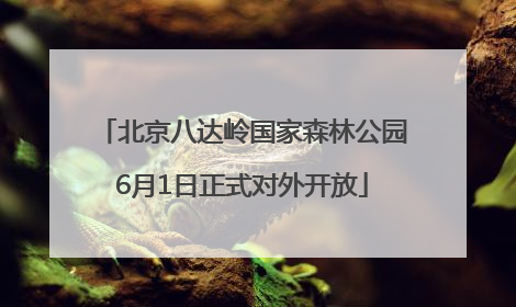 北京八达岭国家森林公园6月1日正式对外开放