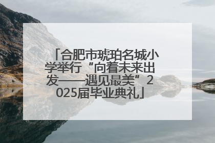 合肥市琥珀名城小学举行“向着未来出发——遇见最美”2025届毕业典礼
