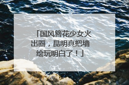 国风簪花少女火出圈，昆明真把墙绘玩明白了！