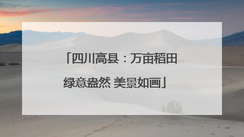 四川高县：万亩稻田绿意盎然 美景如画