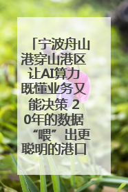 宁波舟山港穿山港区让AI算力既懂业务又能决策 20年的数据“喂”出更聪明的港口