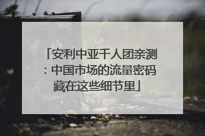 安利中亚千人团亲测：中国市场的流量密码 藏在这些细节里