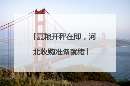 夏粮开秤在即，河北收购准备就绪